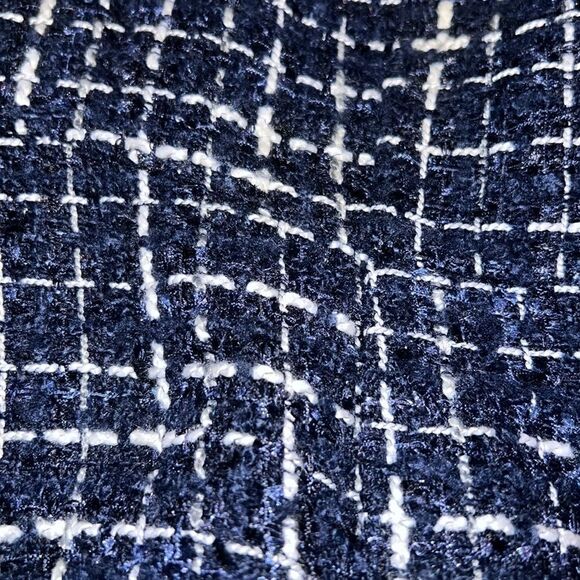 NWT Zara Tweed Navy Dress Jewel Buttons Medium - Picture 8 of 14